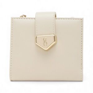 Steve Madden Cream Wallet with Gold Accent